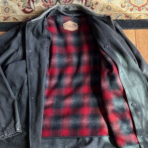 Wrangler Black and Red Plaid Shirt Jacket